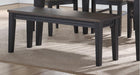 Steve Silver Raven Noir Bench in Two Tone Ebony and Driftwood image