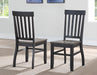 Steve Silver Raven Noir Side Chair in Two Tone Ebony and Driftwood (Set of 2) image