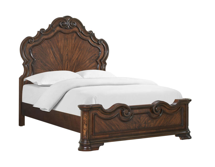 Steve Silver Royale King Panel Bed in Brown Cherry image
