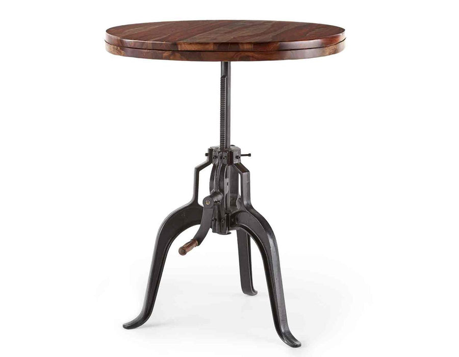 Steve Silver Sparrow Round Crank Table in Natural Brown image