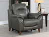 Steve Silver Trento Dual Power Leather Reclining Chair in Charcoal image