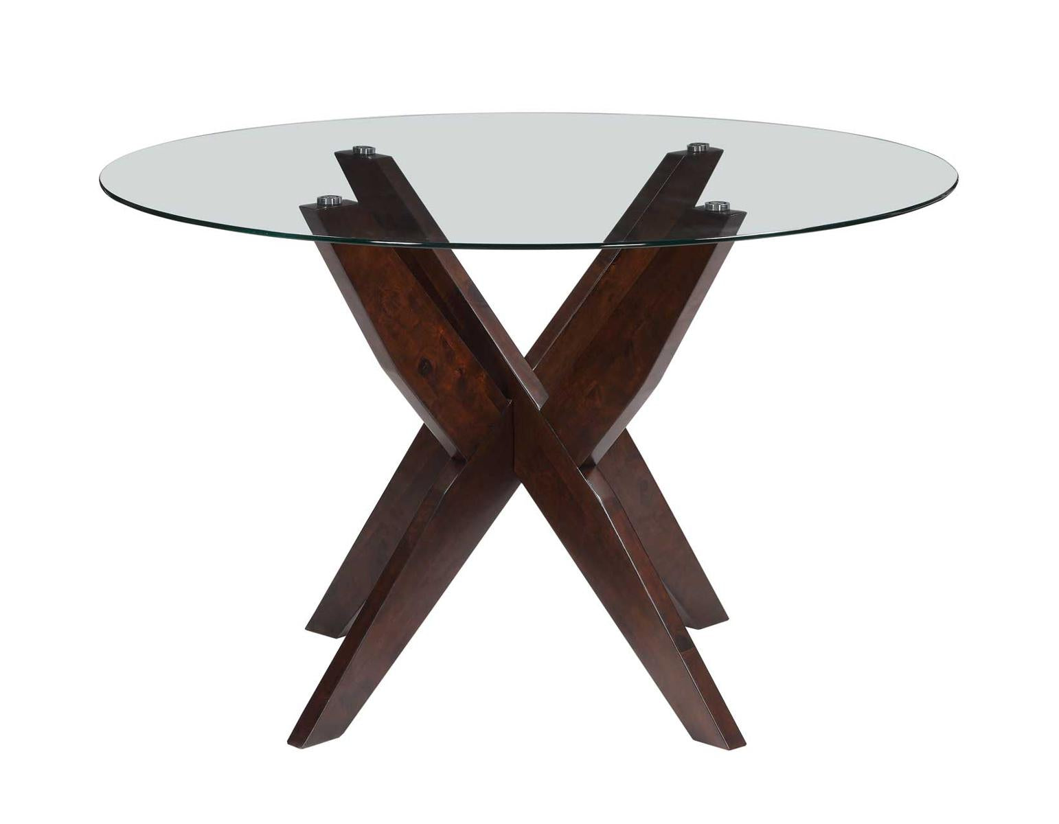 Steve Silver Amalie Round Dining Table in Walnut | Nick's Furniture (IL), image size:1542x1200