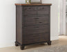 Steve Silver Bear Creek Brown 5 Drawer Chest in Chocolate image