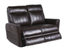 Steve Silver Coachella Leather Dual Power Reclining Loveseat in Brown image