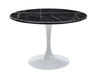 Steve Silver Colfax Round Black Marquina Marble Top Dining Table in Black image