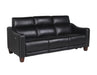 Steve Silver Giorno Dual Power Leather Sofa in Midnight image