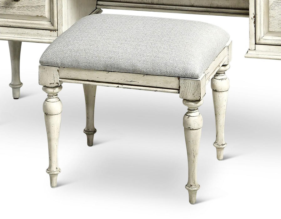 Steve Silver Highland Park Vanity Bench in Cathedral White image