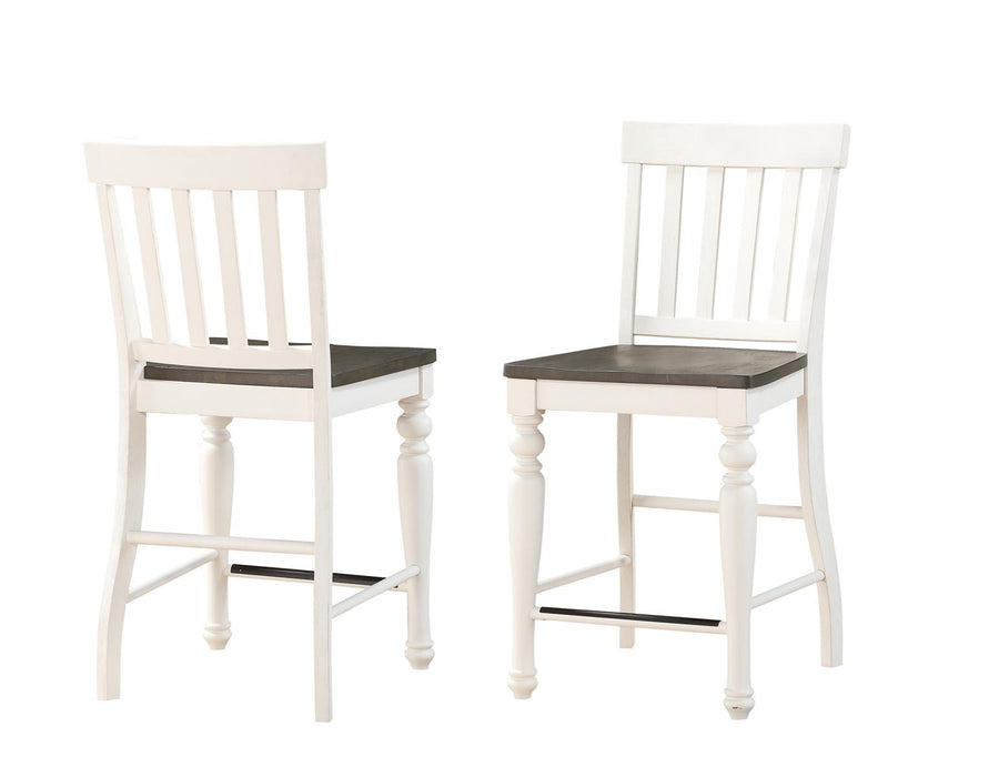 Steve Silver Joanna Counter Chair in Two-tone Ivory and Mocha (Set of 2) image